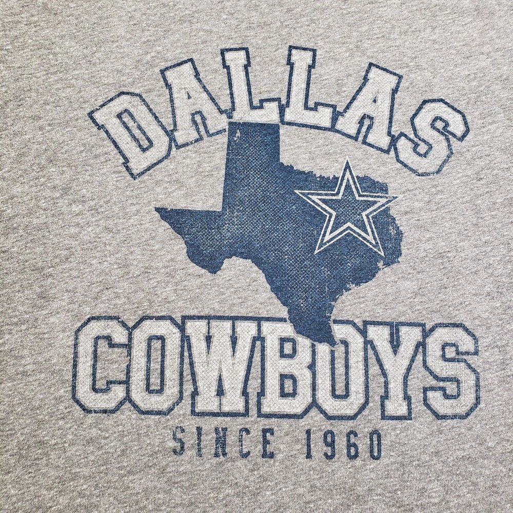 Dallas‎ Cowboys Top Womens Large Gray Short Sleeve Tee Authentic NFL